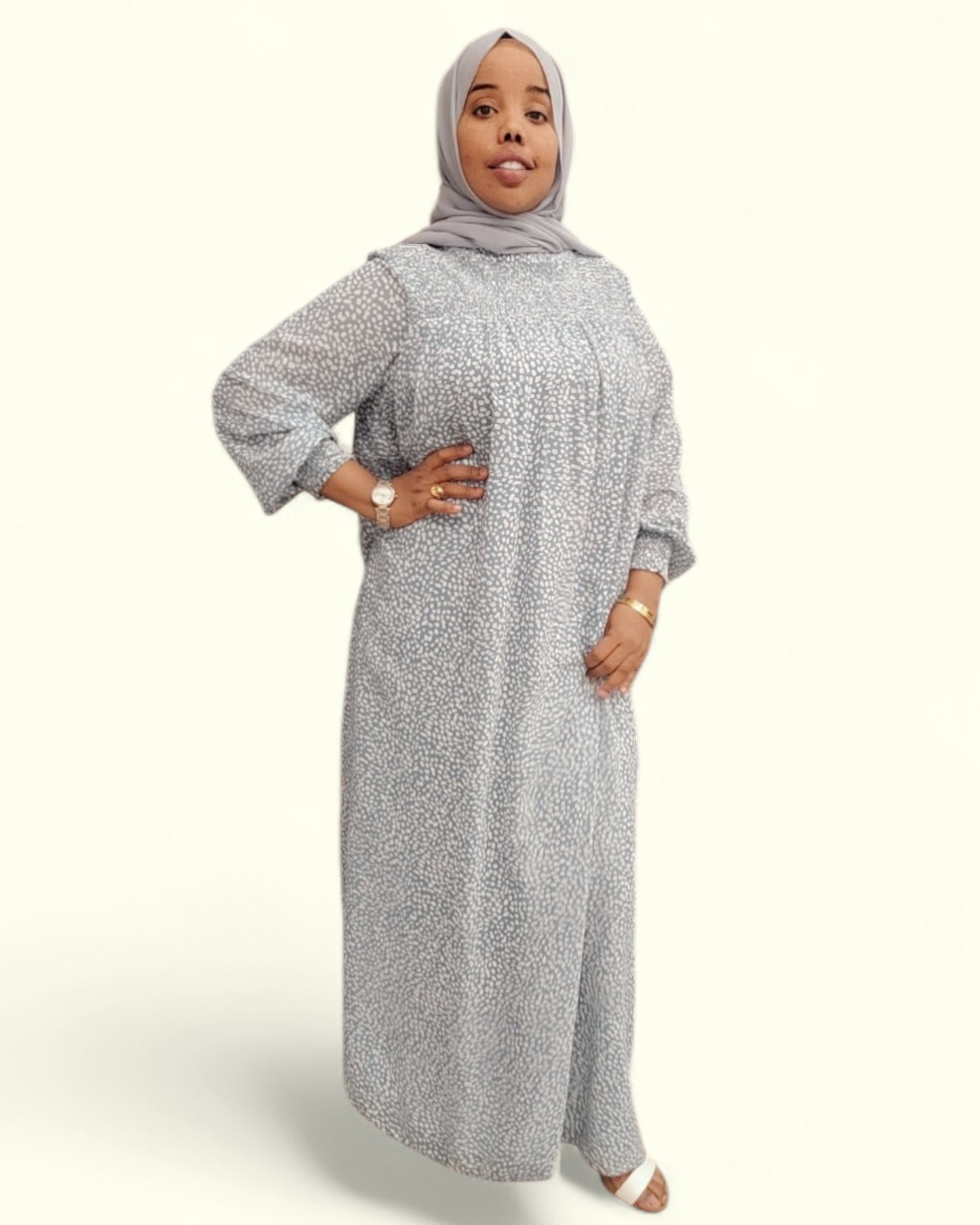 Chiffon Dots Print Dress - ZIZI Boutique