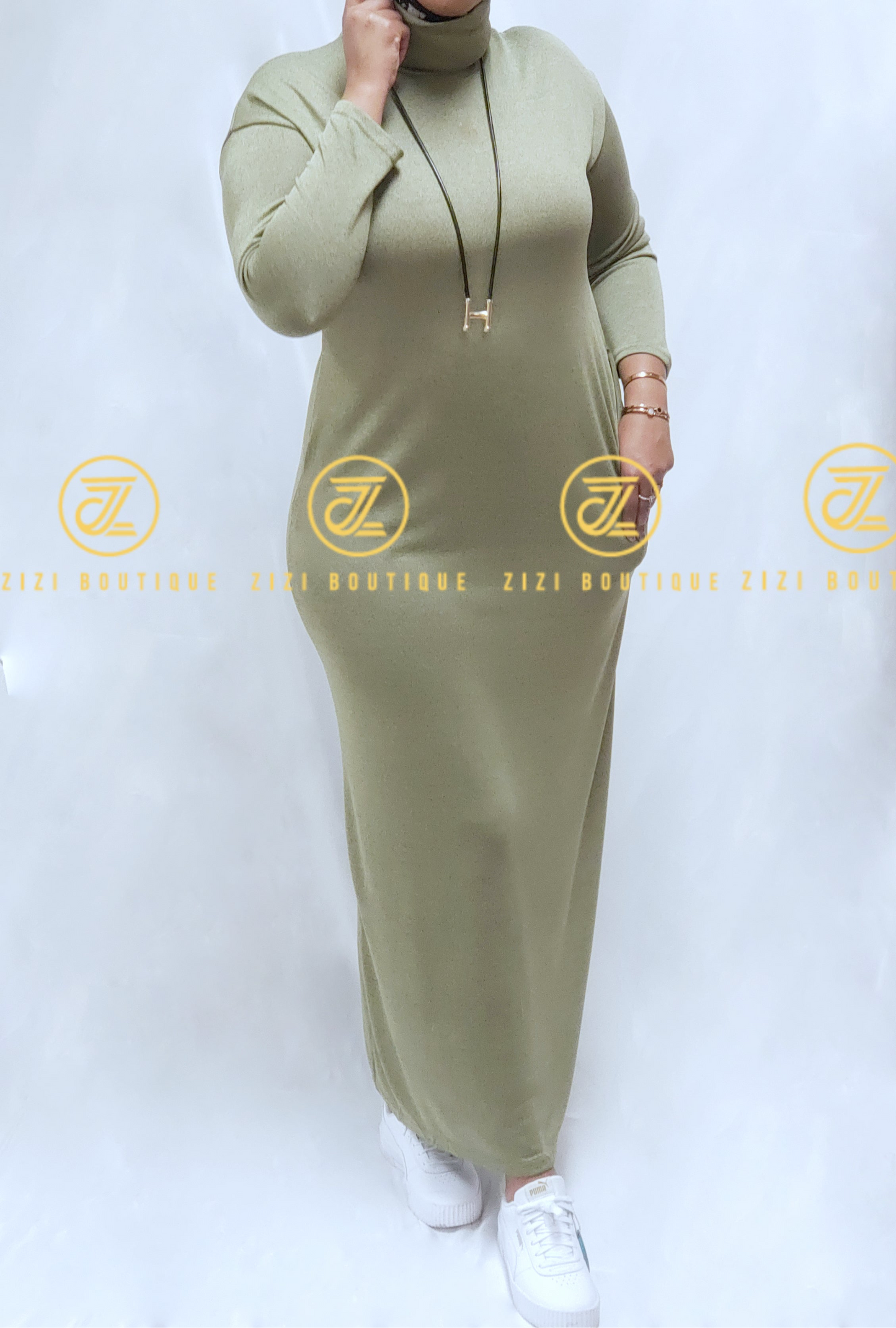 Light Sweater Dress (Turtleneck) - ZIZI Boutique