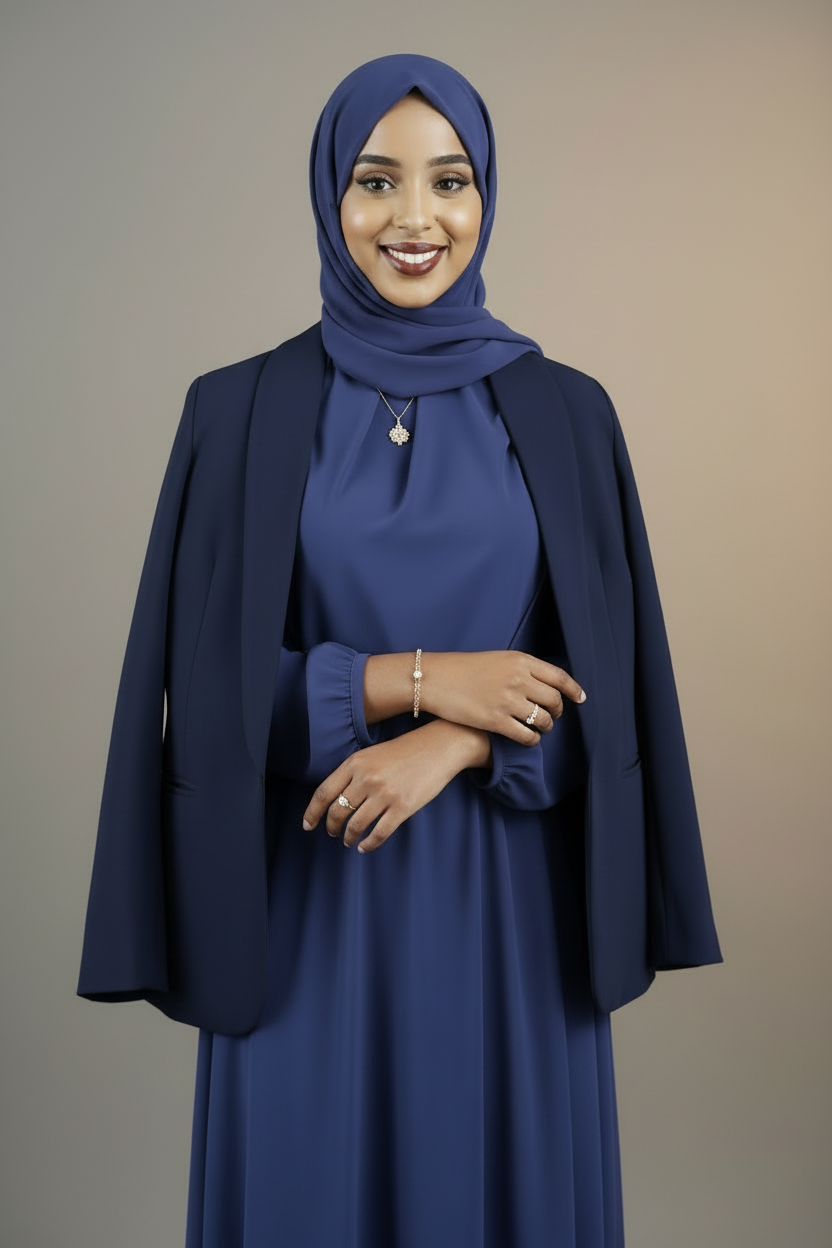 Classic Chiffon Hijab - Midnight Blue - ZIZI Boutique