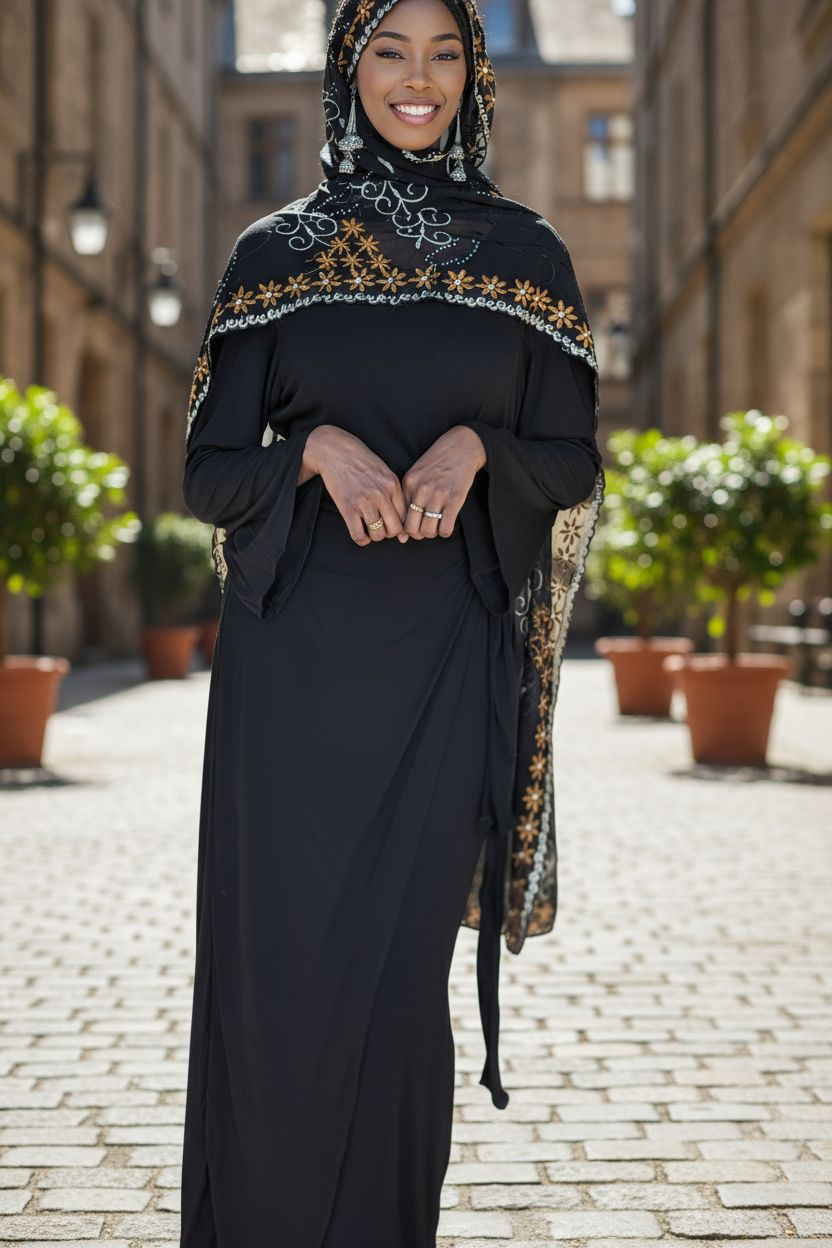 Jihan Modest Wrap Dress | Long Sleeve Maxi Dress