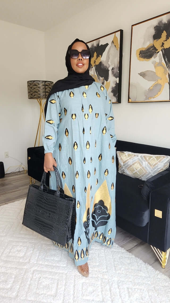 DIYA Print Linen Dress