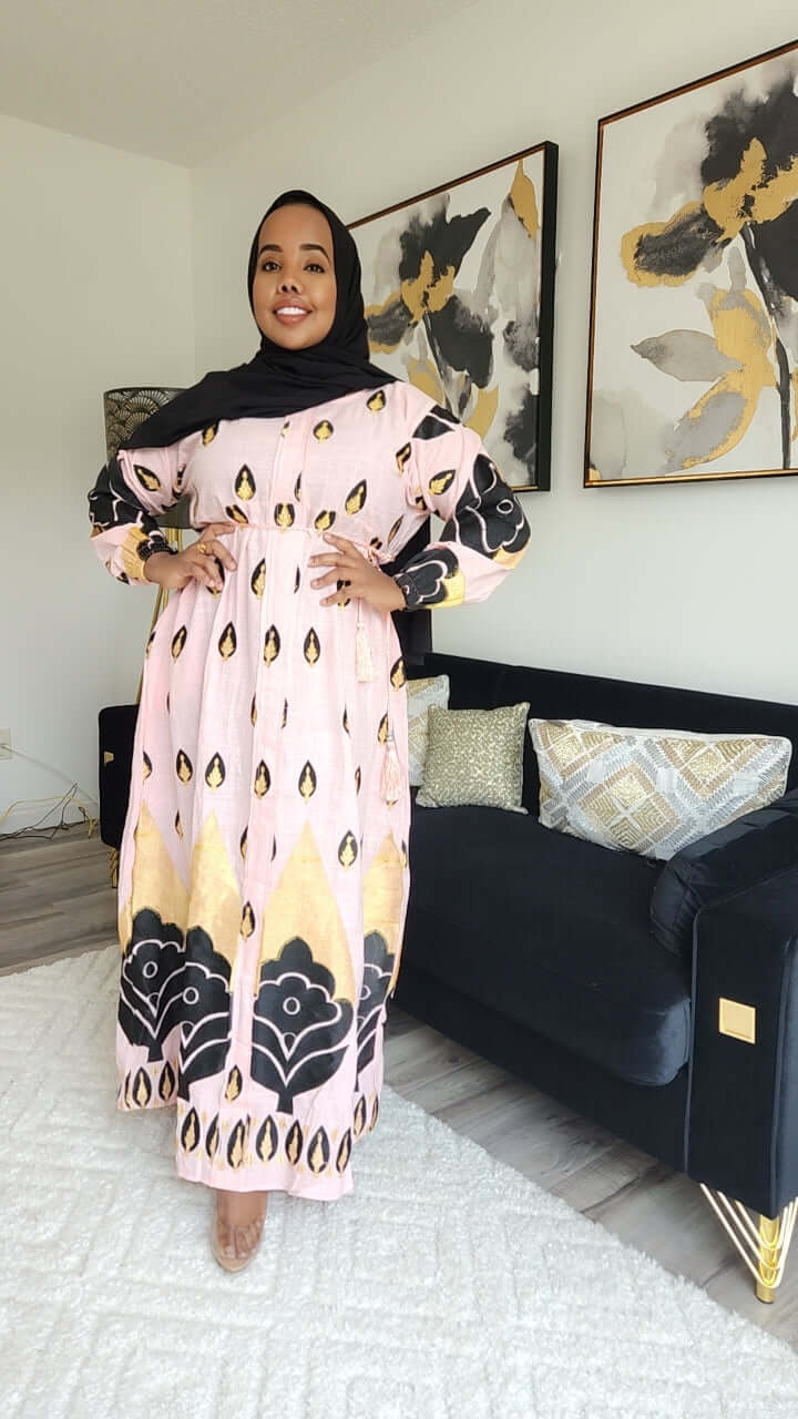 DIYA Print Linen Dress