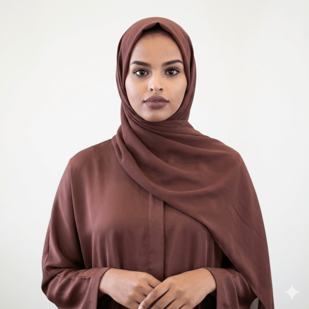 Classic Chiffon Hijab — Chocolate Brown - ZIZI Boutique
