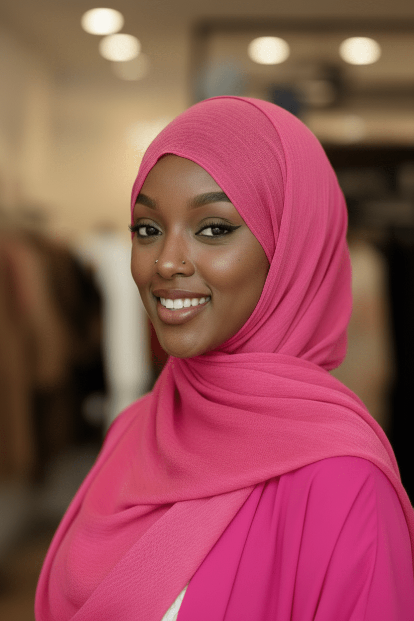 Classic Cotton Hijab — Hot Pink - ZIZI Boutique