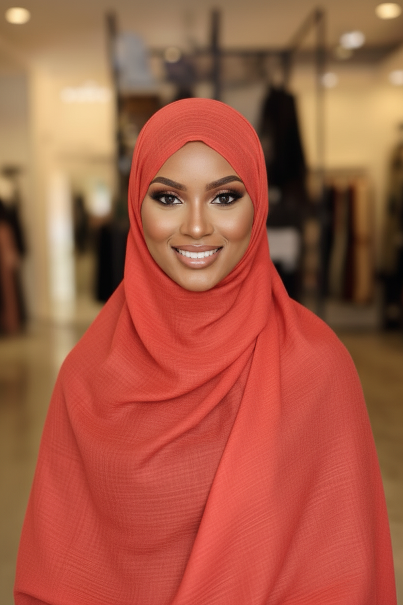 Classic Cotton Hijab — Red - ZIZI Boutique