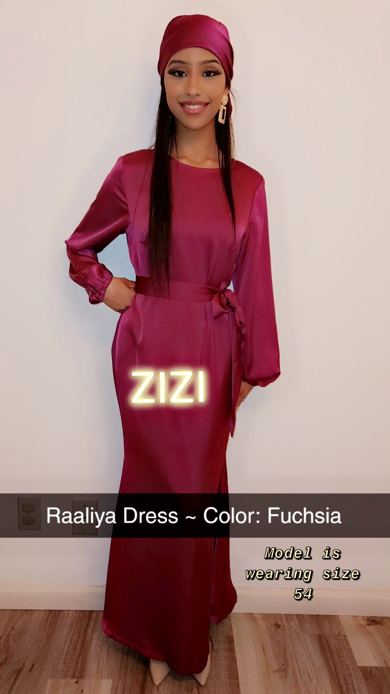 Raaliya Satin Evening Dress
