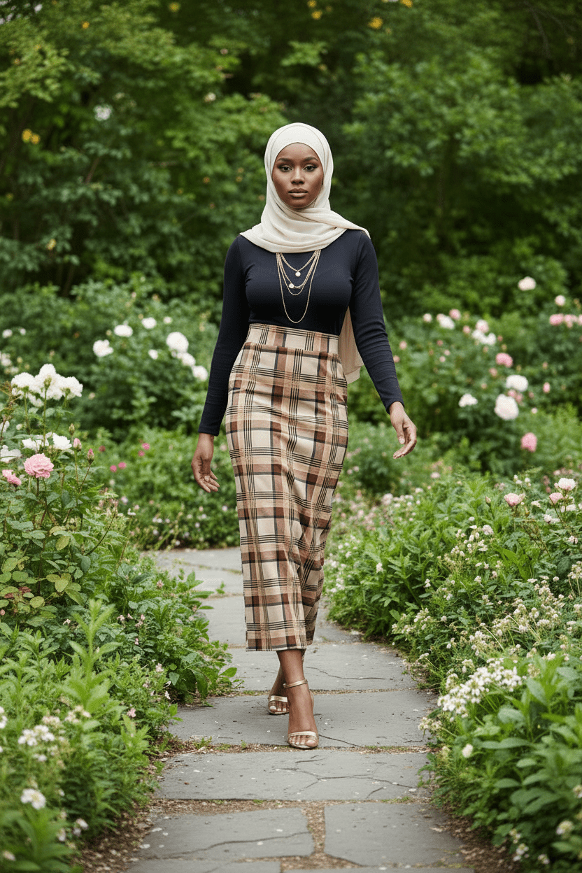 Plaid Print Women's Maxi Skirt - ZIZI Boutique