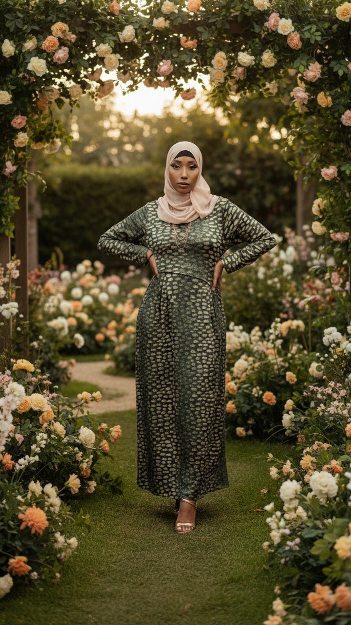 Stone Print Turtleneck Maxi Dress - ZIZI Boutique