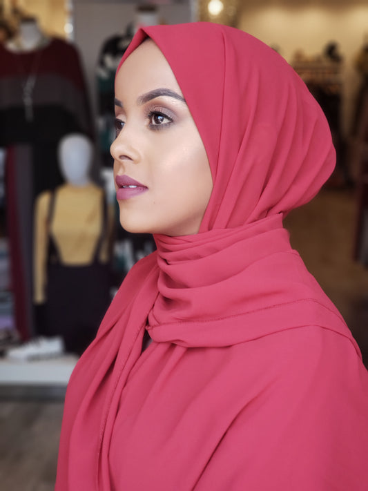 Chiffon Hijab - Red Orange - ZIZI Boutique