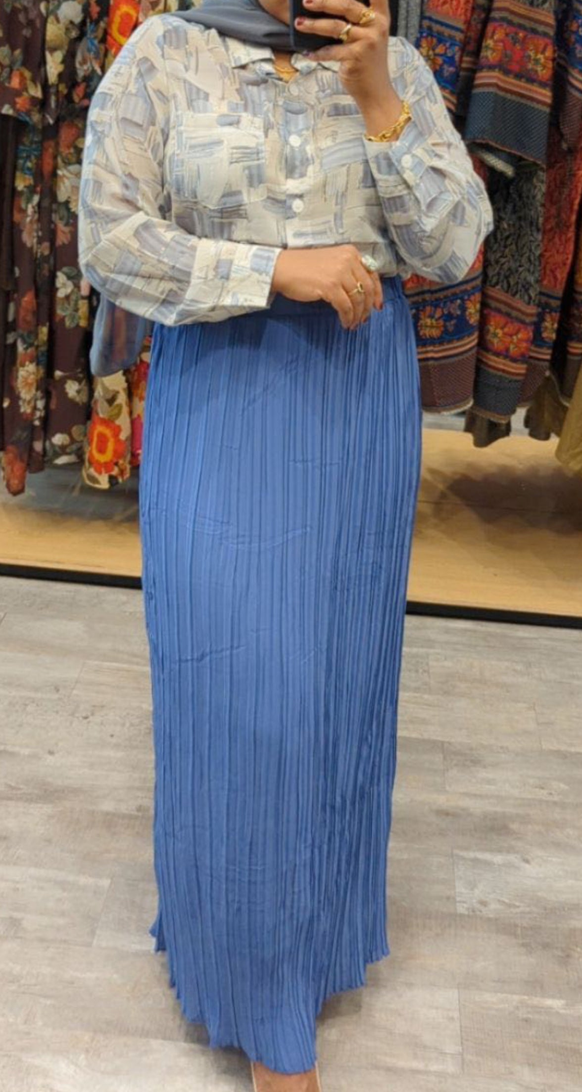 ZZ MIDI Dress Shirt - Blocks Print - ZIZI Boutique