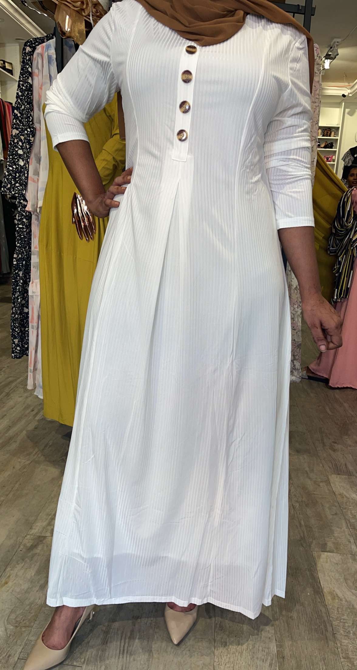 ZZ Button Dress - ZIZI Boutique
