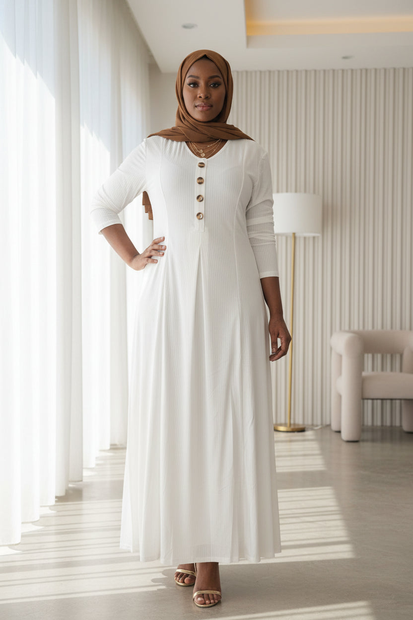 ZZ Button Dress - ZIZI Boutique