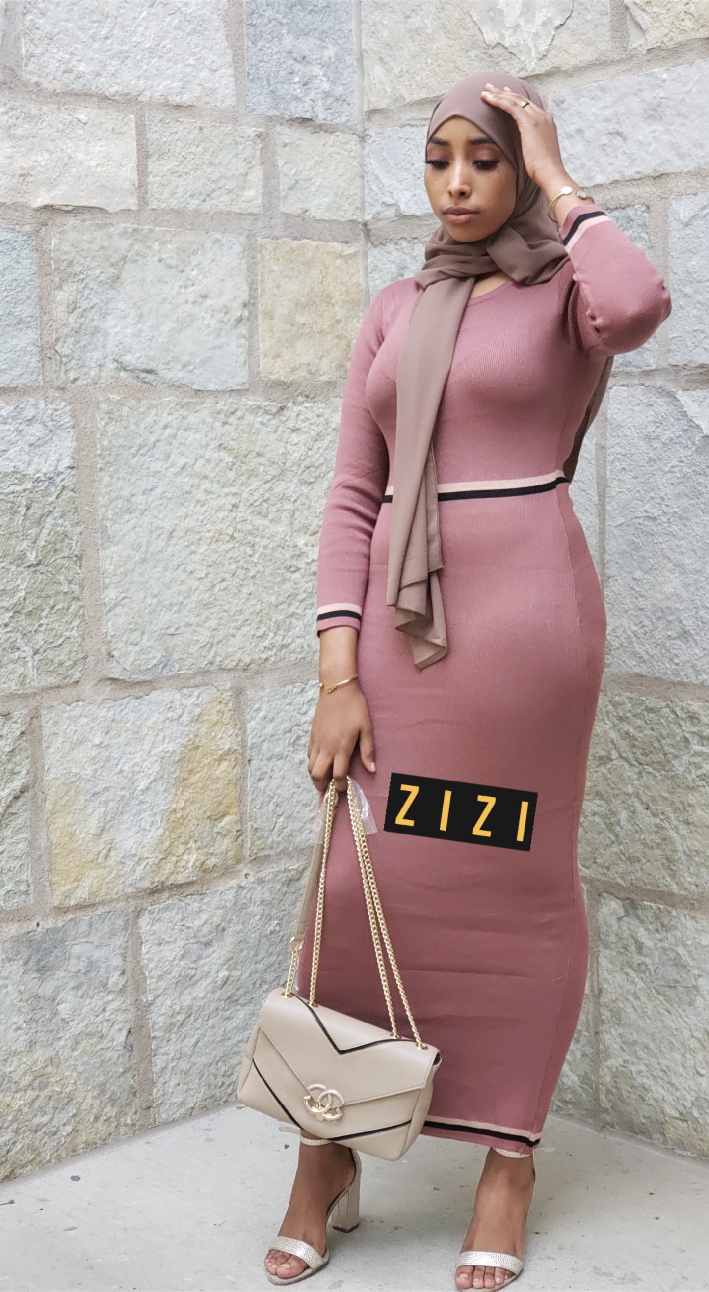 Double Stripe Sweater Dress - ZIZI