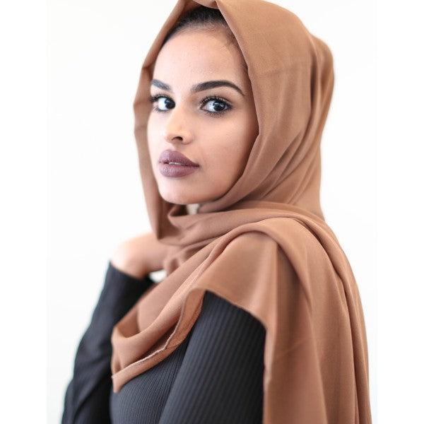 Classic Chiffon Hijab - Caramel - ZIZI