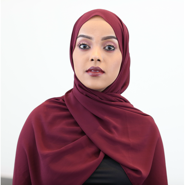Classic Chiffon Hijab - Burgundy - ZIZI