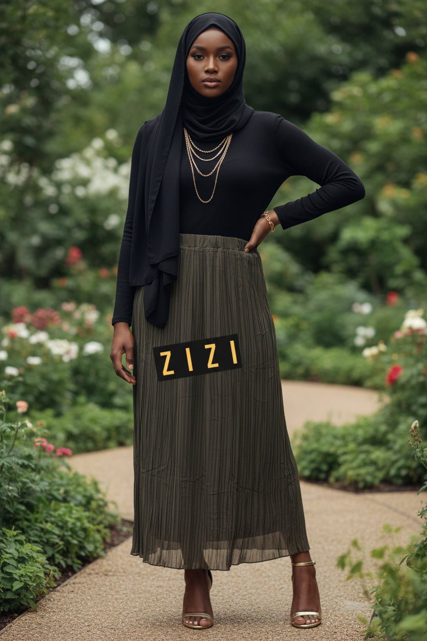 Chiffon Pleated Women's Maxi Skirt - ZIZI Boutique