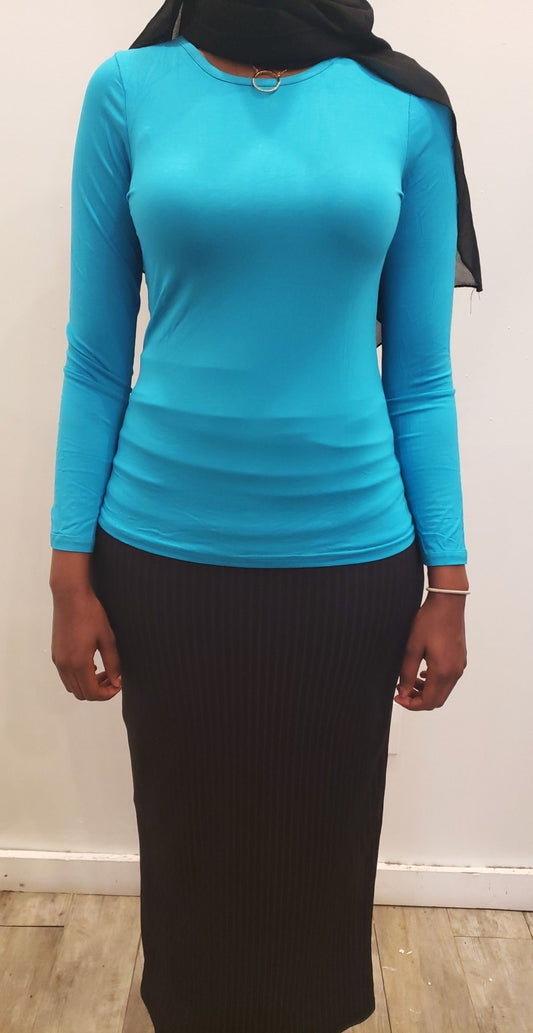 Plain Top - Highlighter Blue - ZIZI