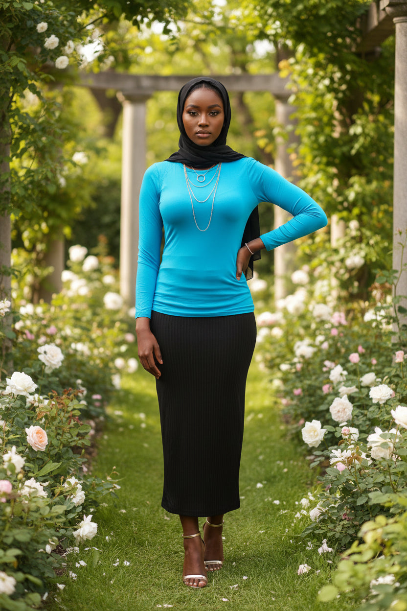 Plain Top - Highlighter Blue - ZIZI