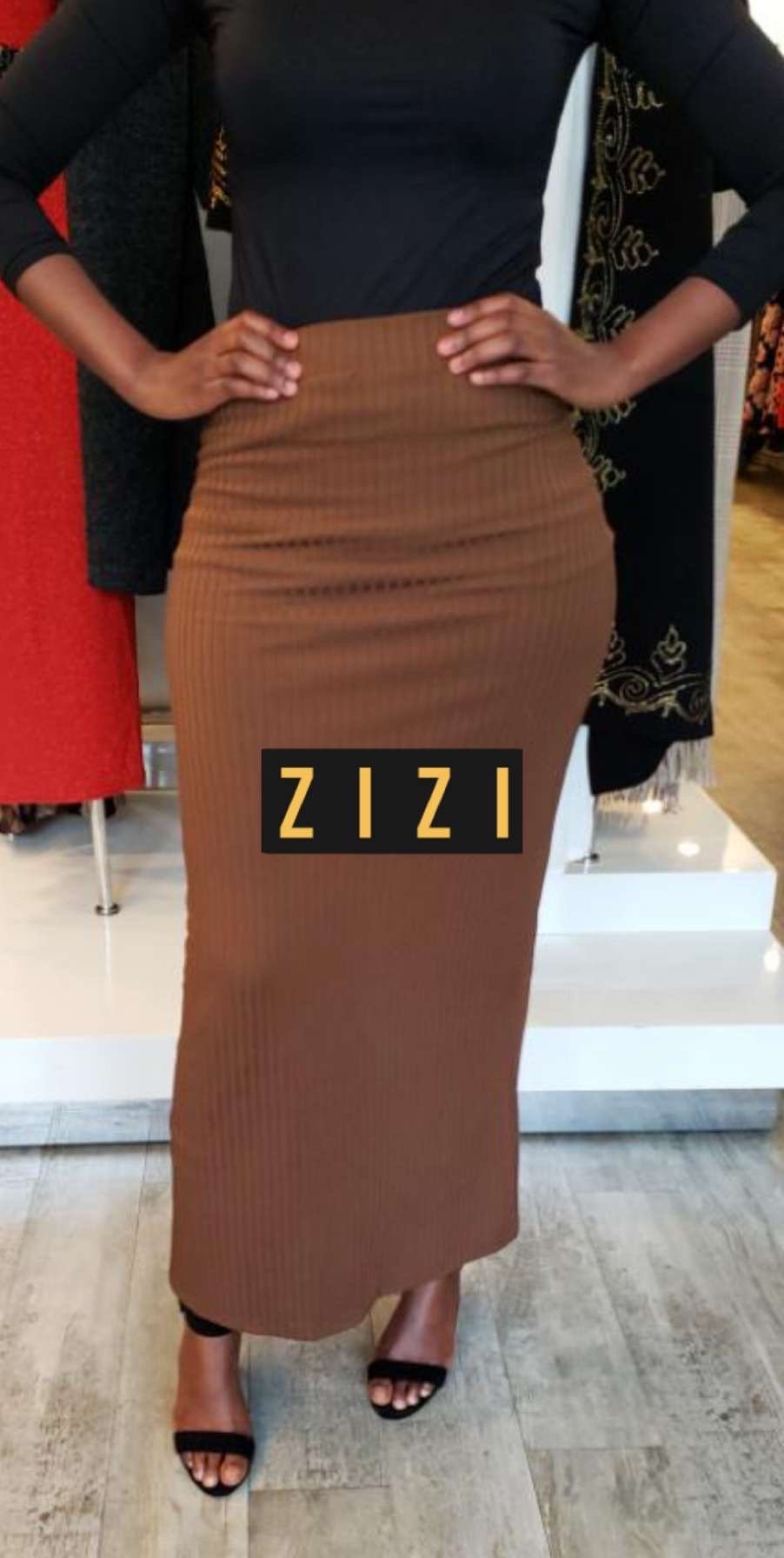 ZZ Pinstripe Maxi Skirt - ZIZI Boutique