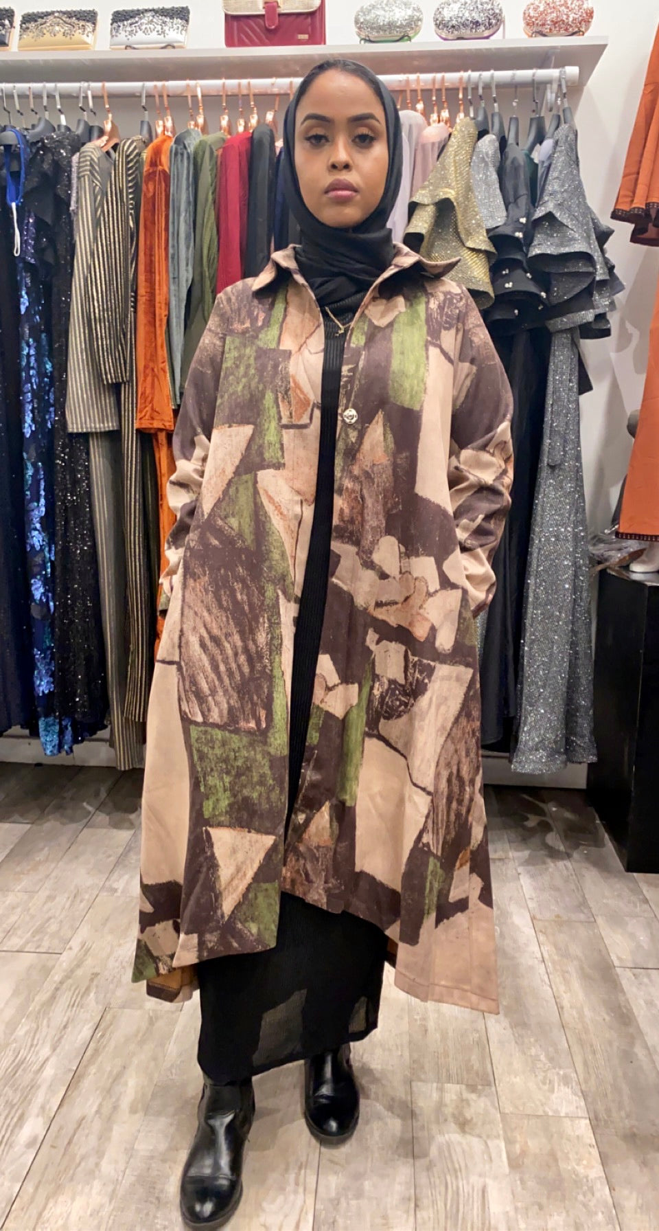 Paint Print Coat - ZIZI Boutique