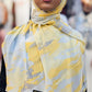 Chiffon Print Hijab - Yellow / Grey Streaks - ZIZI Boutique