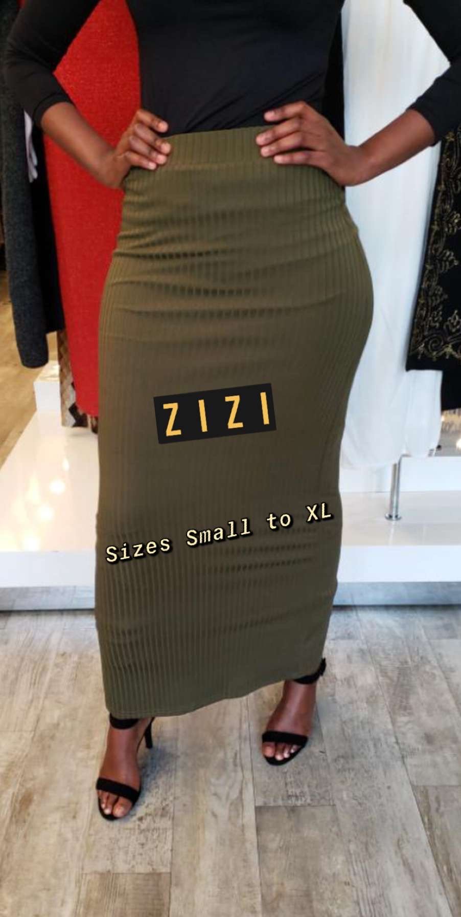 ZZ Pinstripe Maxi Skirt - ZIZI Boutique