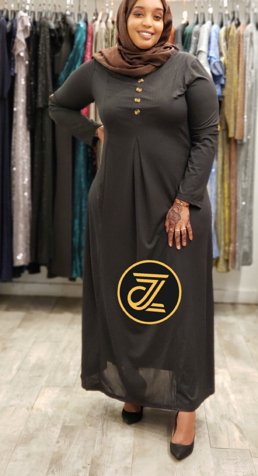 ZZ Button Dress - ZIZI Boutique