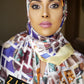 Silk Print Hijab - Yellow Multicolor Box Print - ZIZI Boutique