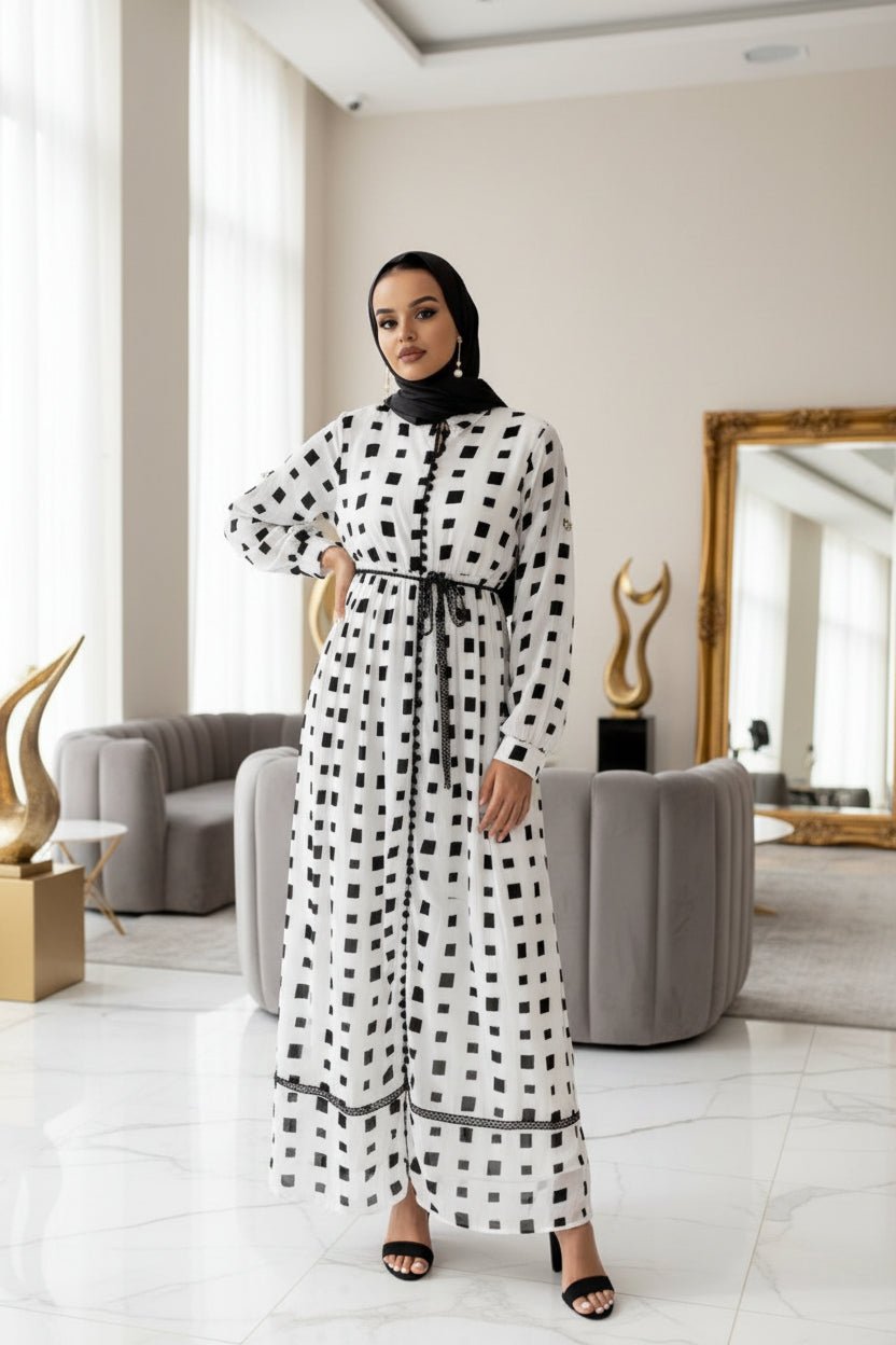 Zaynaba Box Print Maxi Dress - ZIZI Boutique