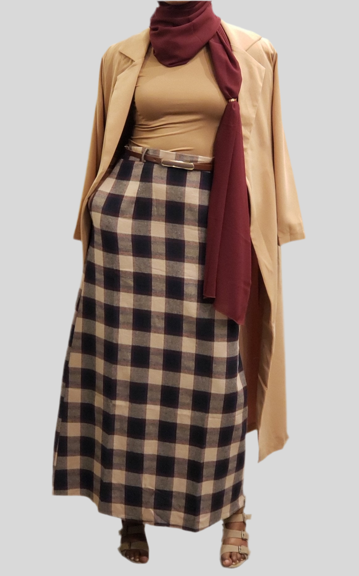 Plaid Print Winter Skirt