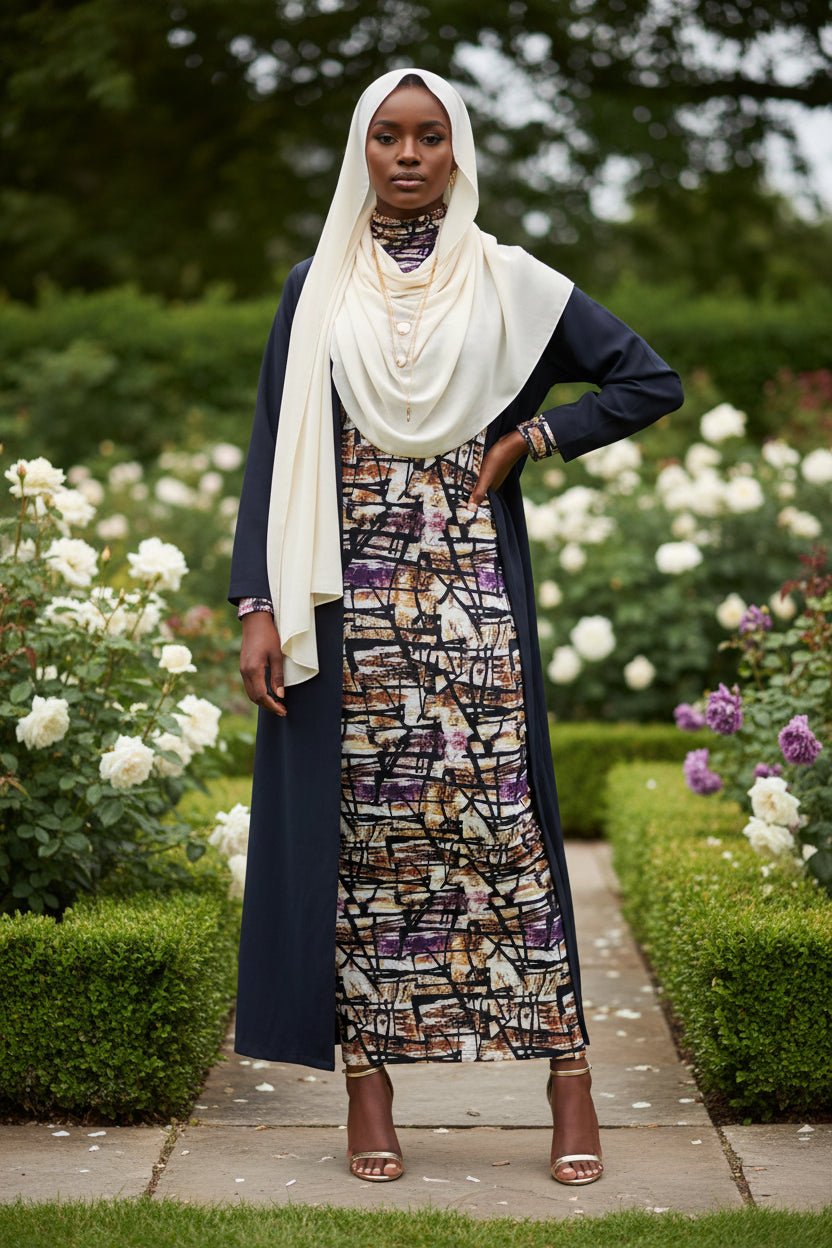 906 Graffiti Bodycon Zipper Maxi Dress - ZIZI Boutique