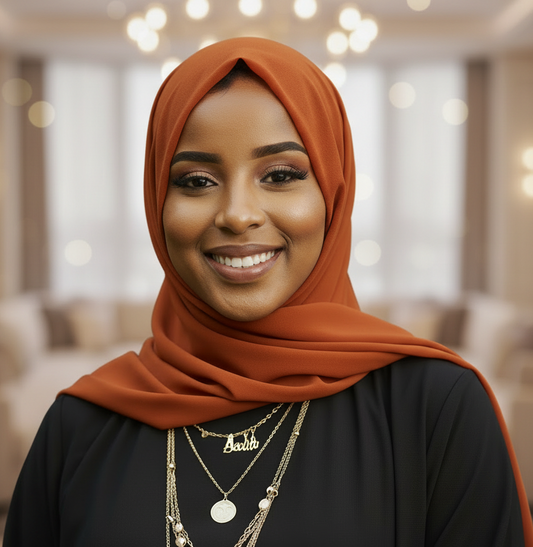 Classic Chiffon Hijab - Burnt Orange