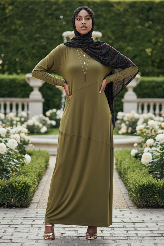 Jamila Jersey Patch Design Maxi Dress - ZIZI  Boutique