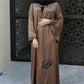 Satin Flower Kimono — Chocolate Brown - ZIZI  Boutique