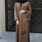 Satin Flower Kimono — Chocolate Brown - ZIZI  Boutique