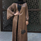 Satin Flower Kimono — Chocolate Brown - ZIZI  Boutique