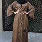 Satin Flower Kimono — Chocolate Brown - ZIZI  Boutique