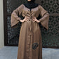 Satin Flower Kimono — Chocolate Brown - ZIZI  Boutique