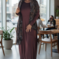 ZIZI Boutique Jersey Patch Design Modest Maxi Dress
