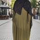 ZIZI Boutique Jersey Patch Design Modest Maxi Dress
