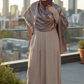 ZIZI Boutique Jersey Patch Design Modest Maxi Dress