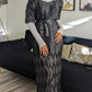 Ribbon Pleated dress short-sleeved
