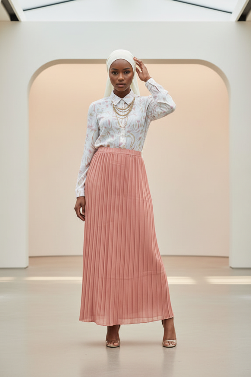 Chiffon Pleated Women's Maxi Skirt - ZIZI  Boutique