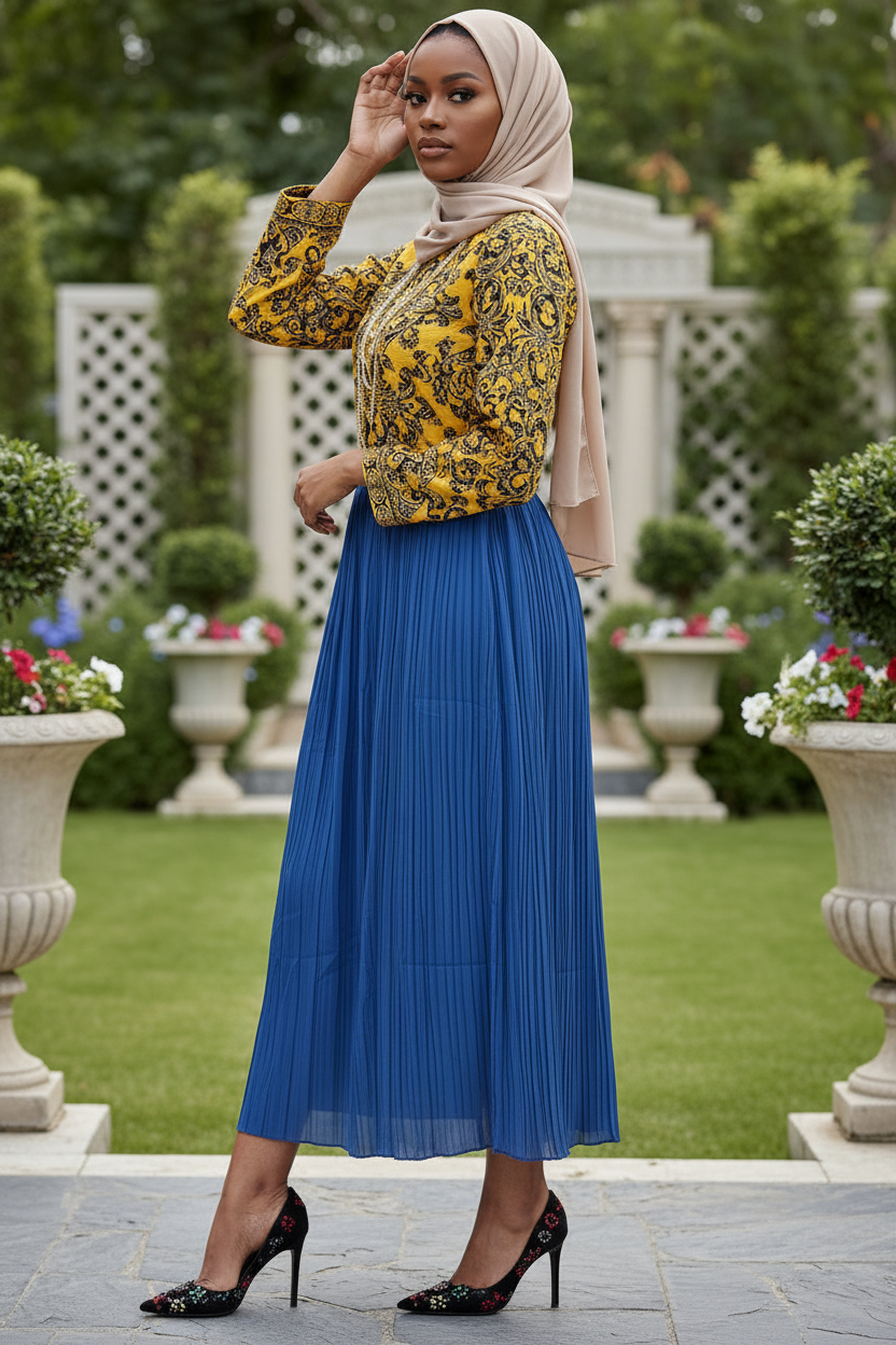 Chiffon Pleated Women's Maxi Skirt - ZIZI  Boutique