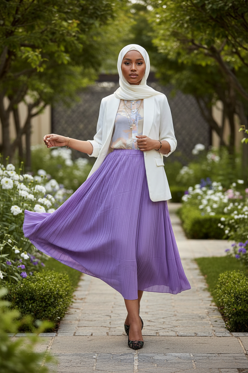 Chiffon Pleated Women's Maxi Skirt - ZIZI  Boutique