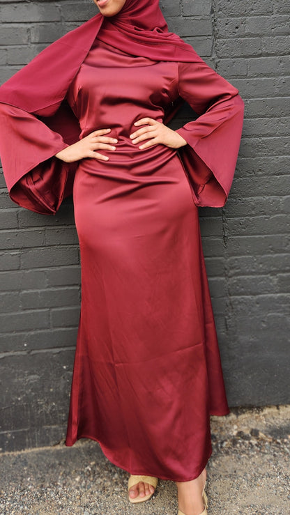 Zalina Satin Evening Dress