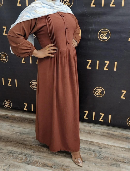 ZIZI Boutique Rani Maxi Dress Brown Modest Fashion Black Friday