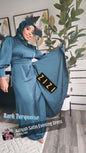 Aaliyah Satin Evening Dress for Women in Dark Turquoise, perfect for elegant occasions