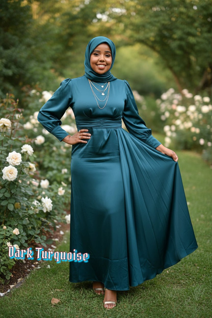 Chiffon Print Hijab — Peach, Lavender & Green Flowers
