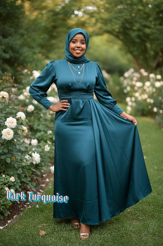 Aaliyah Satin Maxi Evening Dress - ZIZI Boutique